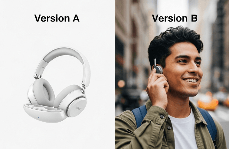ad of headphone