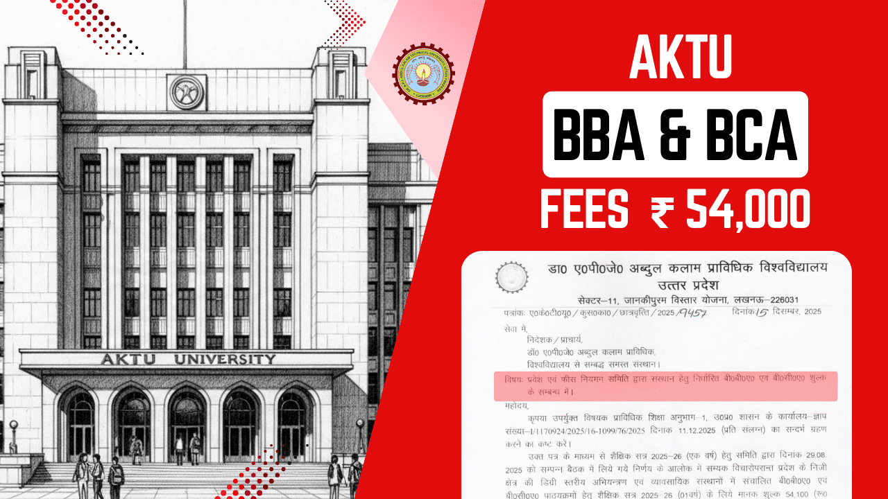 AKTU Fixes BBA & BCA Fees for 2025–26: Here’s What Every Student Must Know